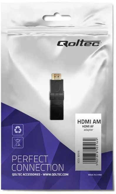 QOLTEC 50516 Qoltec Adapteris HDMI kištukas / HDMI lizdas (kampinis / pasukamas)