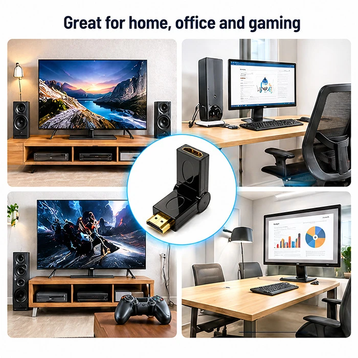 QOLTEC 50516 Qoltec Adapteris HDMI kištukas / HDMI lizdas (kampinis / pasukamas)
