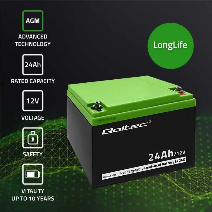 QOLTEC 53036 Qoltec Baterija AGM 12V