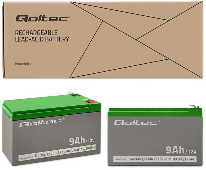 QOLTEC 53031 gelio baterija 12V 9Ah max.90A AGM