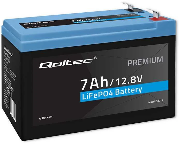Qoltec LiFePO4 ličio geležies fosfato baterija 12.8V 7Ah 89.6Wh BMS