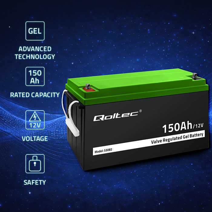 QOLTEC 53082 Gel Baterija 12V 150Ah