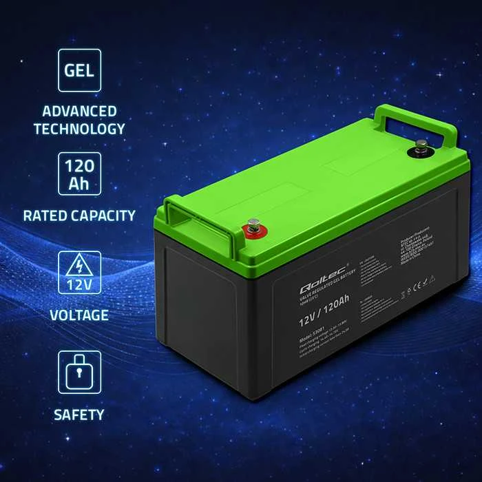 QOLTEC 53081 Gel Baterija 12V 120Ah