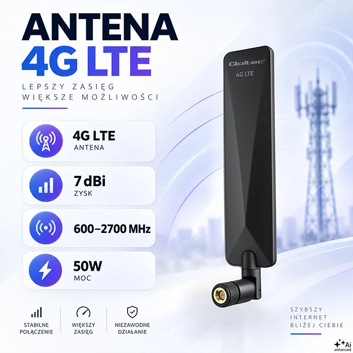 QOLTEC 57018 4G LTE antena, daugiakryptė 7dBi vidinė