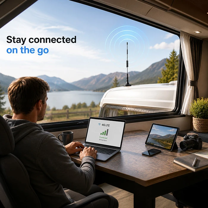 QOLTEC Omnidirectional Antena 4G LTE DUAL 7dBI Indoor Outdoor