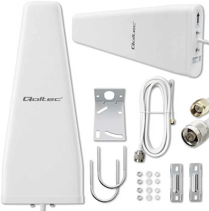 Antenos - Qoltec 57043 4G LTE Dual 14dBi Omnidirekcinė