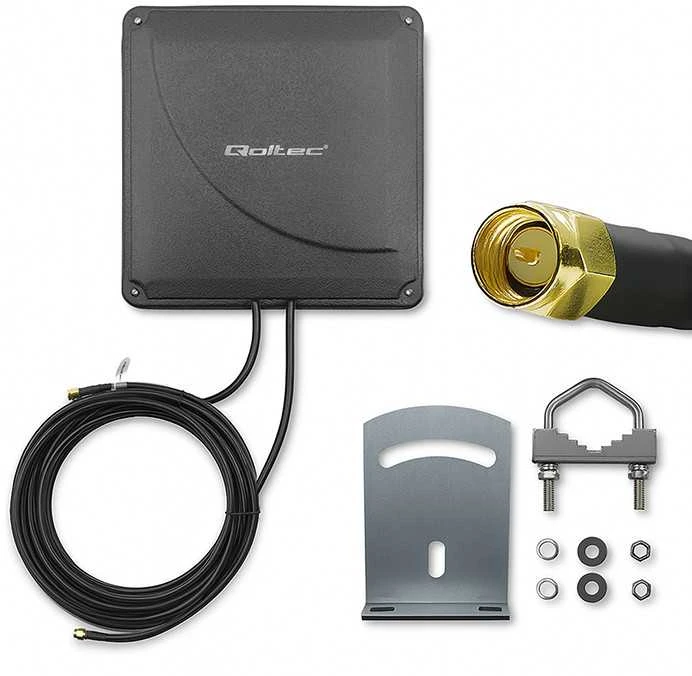 Ryšio stiprintuvas Qoltec Antenna 4G LTE DUAL MIMO booster | 35 dBi | 50W | 2x SMA male