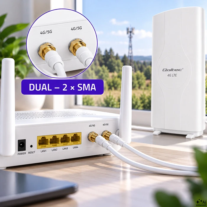 QOLTEC 57013 Antenna 4G LTE 30dBi indoor