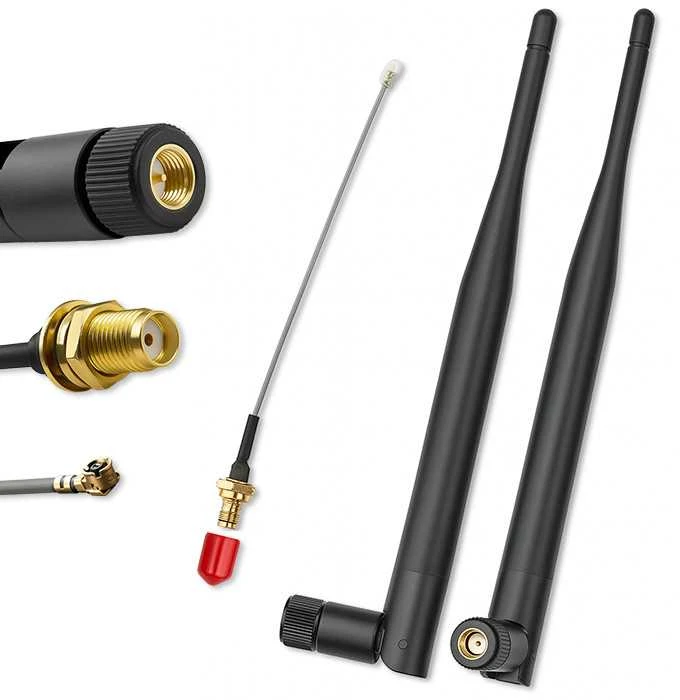 Qoltec 57046 Wi-Fi antena 2.4/2.5 GHz | 5.1/5.8 GHz | 5dBi | omnidirectional | Indoor