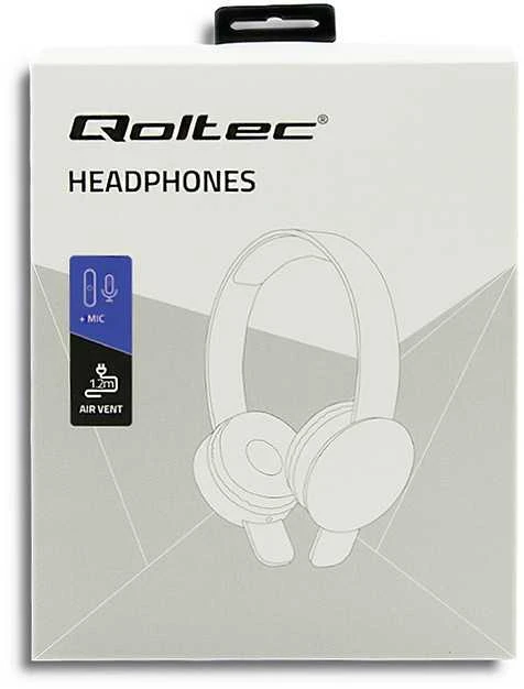 Qoltec 50817 Ausinės su mikrofonu | Juodos