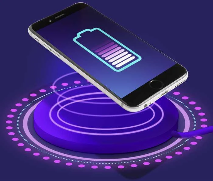 QOLTEC 51840 indukcinio belaidžio įkroviklio žiedas Qualcomm QuickCharge 3.0 10W pilkas