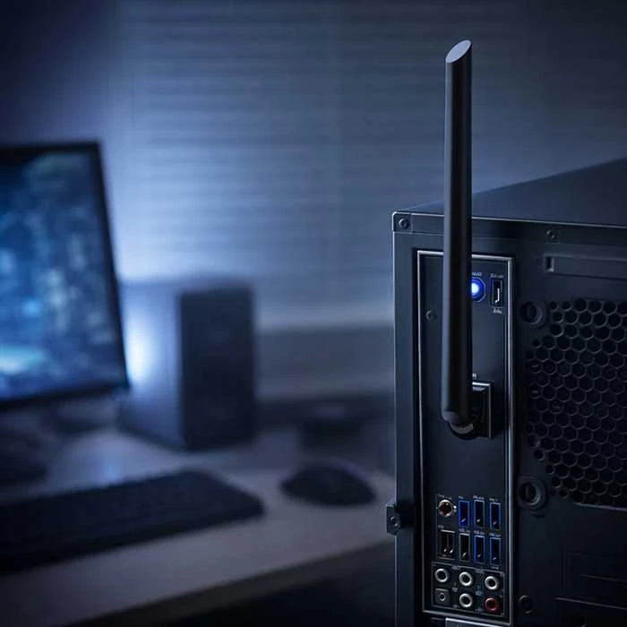 Qoltec belaidis adapteris Wi-Fi USB su antena, 57001