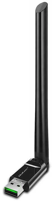 Qoltec belaidis adapteris Wi-Fi USB su antena, 57001