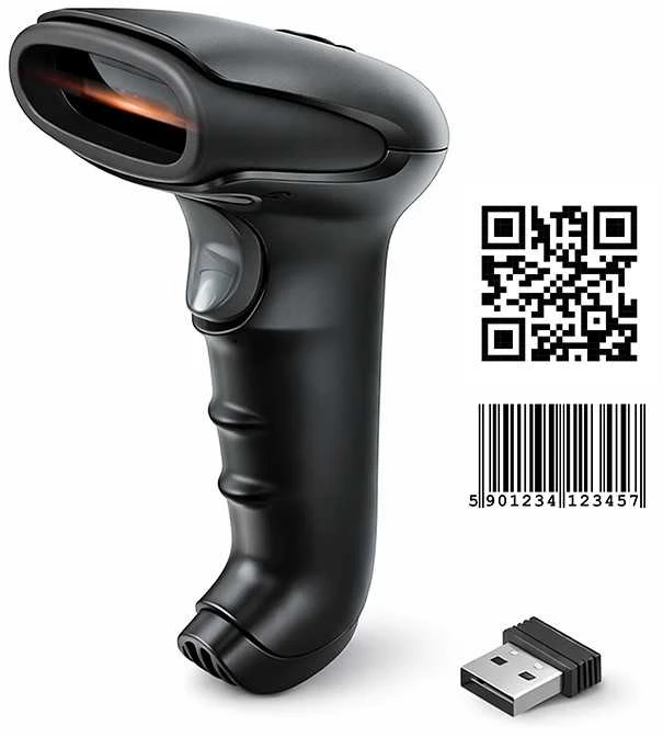 QOLTEC 50868 Barcode scanner 1D 2D Juodas