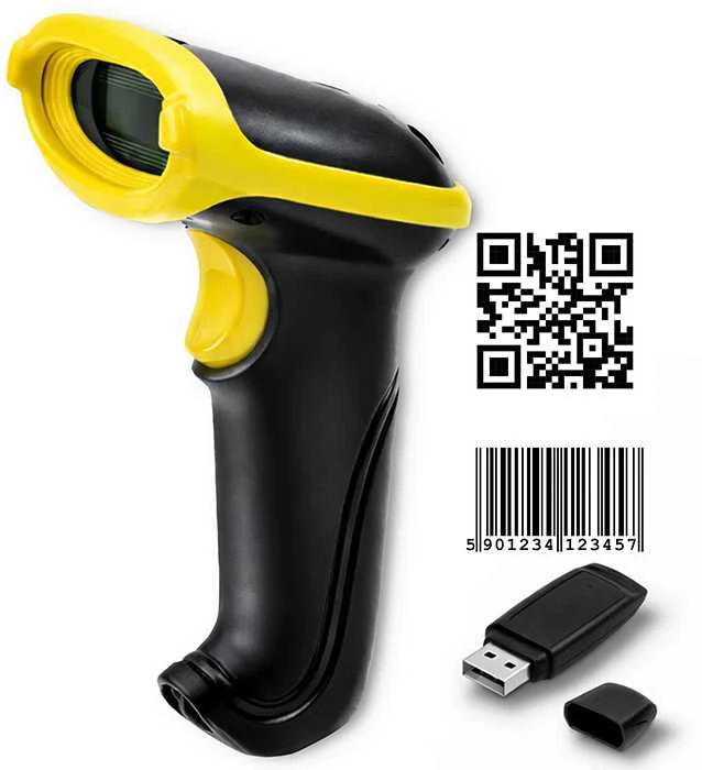 Qoltec belaidis 1D lazerinis skeneris | 2,4 GHz
