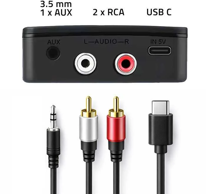 Qoltec Belaidė HiFi garso siųstuvas imtuvas Bluetooth 6.0 NFC