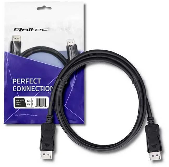 Qoltec DisplayPort 1.4 laidas 2m pakuotėje