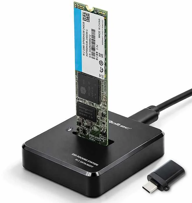 QOLTEC 50314 prijungimo stotelė SSD M.2 SATA NGFF USB 3.1