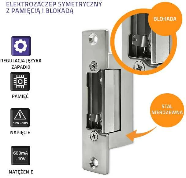 QOLTEC 52457 Elektrinis streikas su užraktu ir atmintimi 600mA 12V