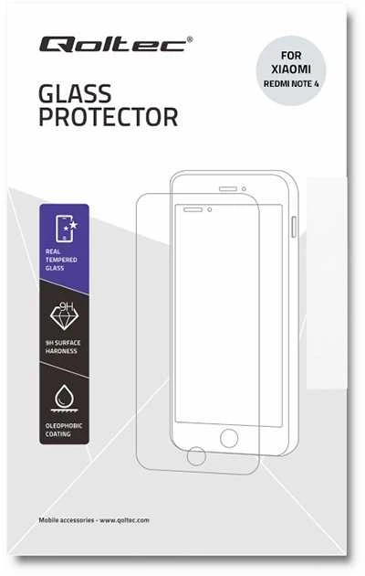 Qoltec 51443 - Skaidri ekrano apsauga - Mobilus telefonas/Išmanusis telefonas - Xiaomi - Redmi Note 4 - Atsparus įbrėžimams - Skaidrus