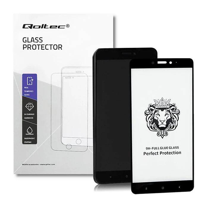 QOLTEC 51580 Qoltec grūdinto stiklo ekrano apsauga, skirta Xiaomi Mi Max 2 | Juodas
