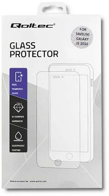 „Qoltec PREMIUM“ grūdinto stiklo ekrano apsauga, skirta „Samsung Galaxy J5 2016“.