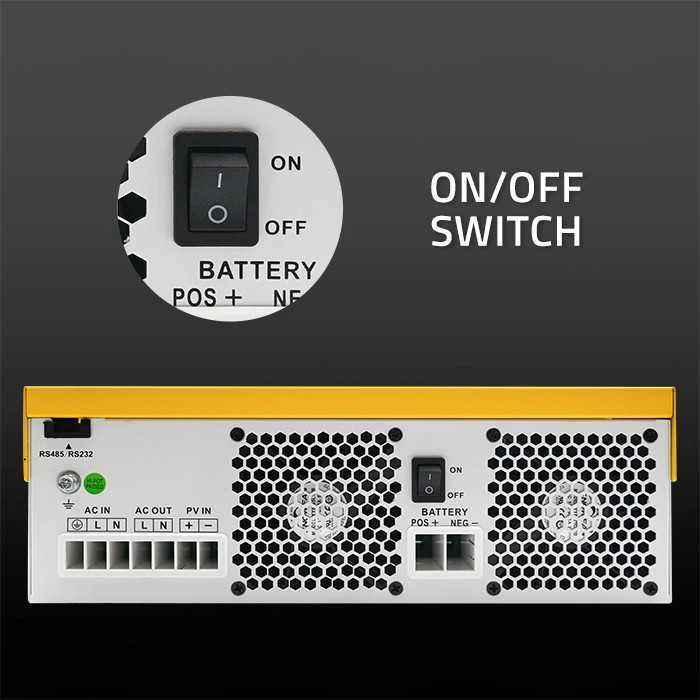 Qoltec Hybrid Off-Grid saulės keitiklis 3,5kVA| 3,5 kW | 100A | MPPT | LCD | BMS | Sine