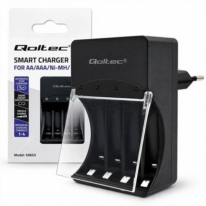 Įkroviklis - Qoltec 50653 Ni-MH R03/AAA R6/AA 1.2V