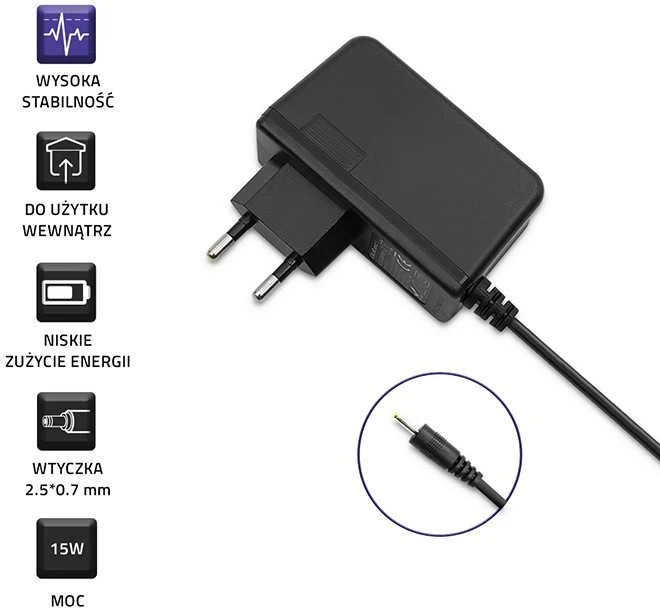 QOLTEC 50003 Qoltec kintamosios srovės adapteris 15W 5V 3A 2,5 0,7