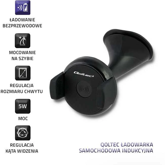QOLTEC 51226 Qoltec belaidis indukcinis įkroviklis 5V 5W 2A Micro USB