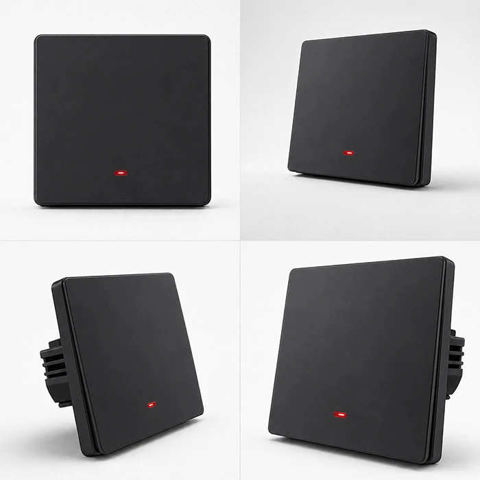 Qoltec Inteligentny 1-kanałowy jungiklis wyłącznik światła | Wi-Fi | Timer | Tuya | Smart life | Juodas