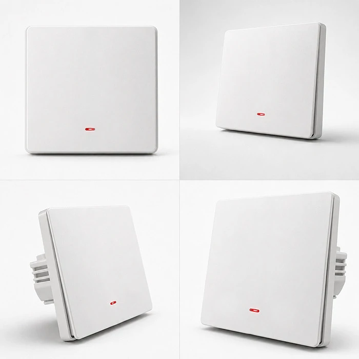Qoltec Inteligentny 1-kanałowy jungiklis wyłacznik światła | Wi-Fi | Timer | Tuya | Smart life | Baltas