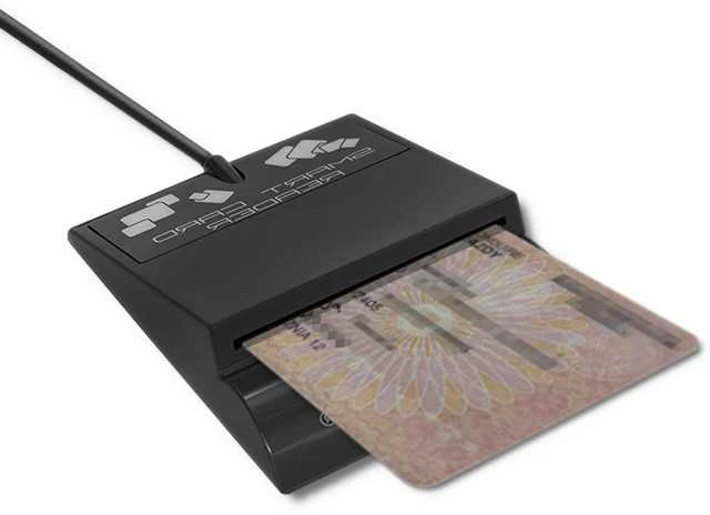 QOLTEC 50636 Intelligent Smart ID lustinių kortelių skaitytuvas SCR0636 USB tipo C