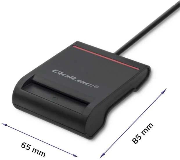 QOLTEC Smart chip ID kortelių skaitytuvas USB 2.0 Plug&Play