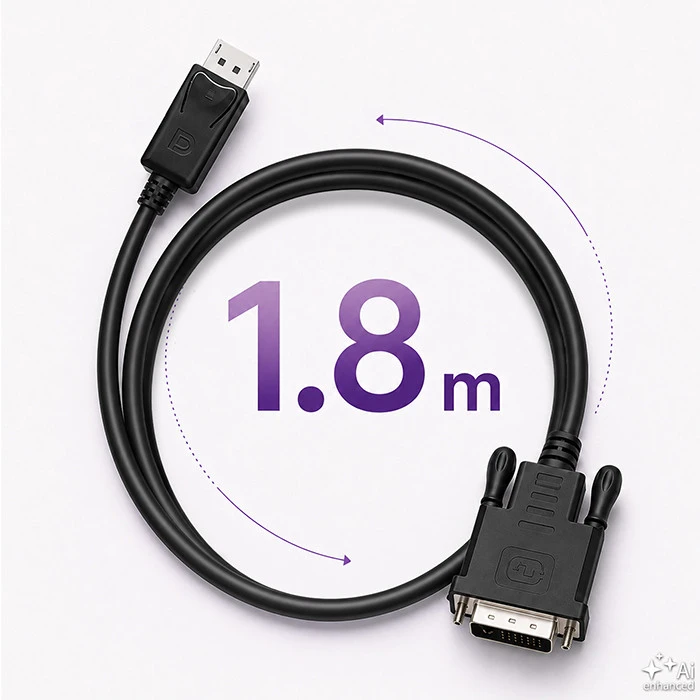 QOLTEC 50364 DisplayPort Cable DVI 24+1 male 1,8m