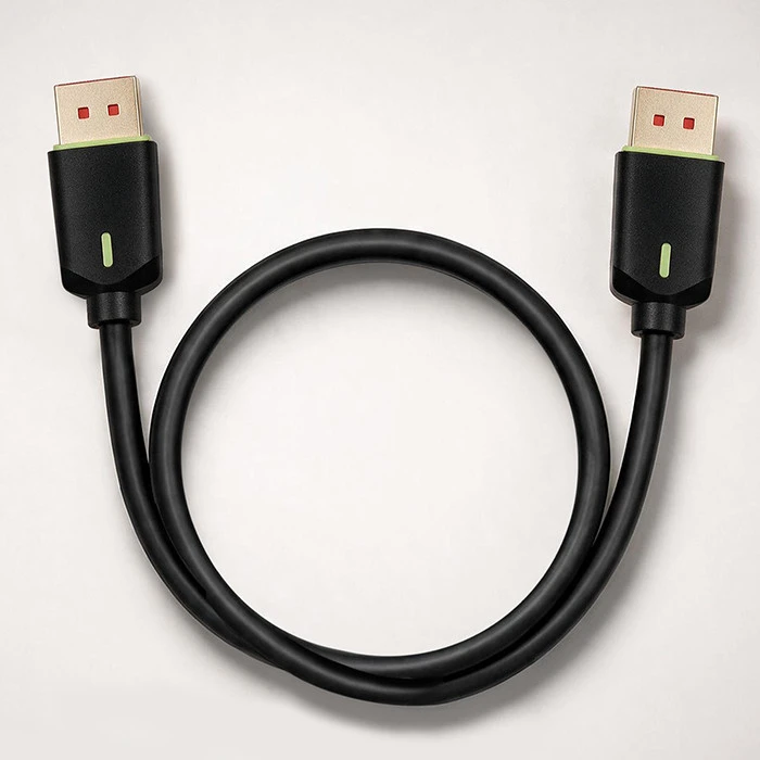 Qoltec Kabelis DisplayPort v2.1 męski | DisplayPort v2.1 męski | 8K | 80G | 0.5m