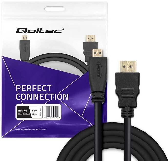 QOLTEC 50510 Qoltec Cabel HDMI A male Micro HDMI D male 1.5m