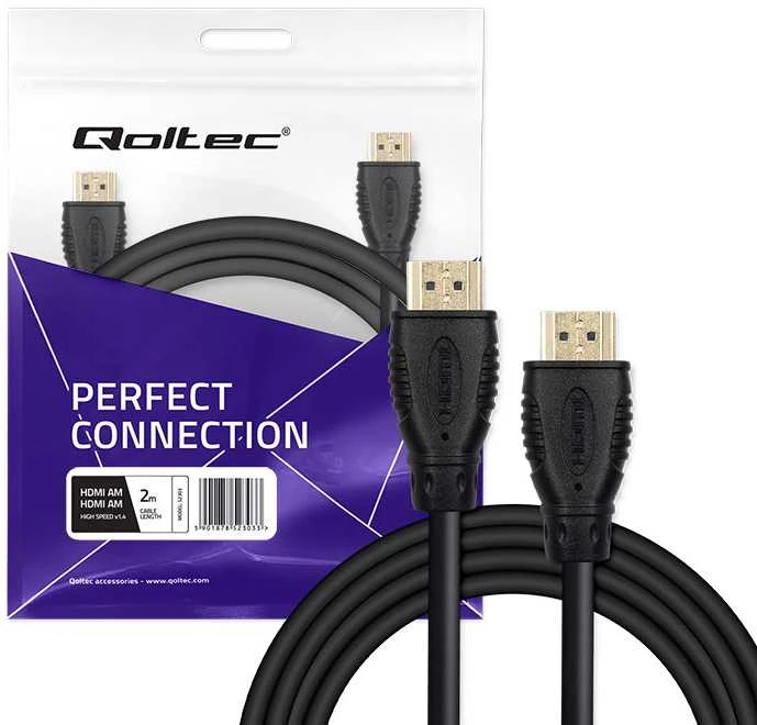 „Qoltec“ didelės spartos HDMI kabelis su Ethernet 2 m