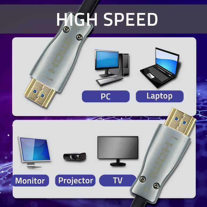 Qoltec HDMI 2.0 kabelis A vyr. – A vyr., 30 m