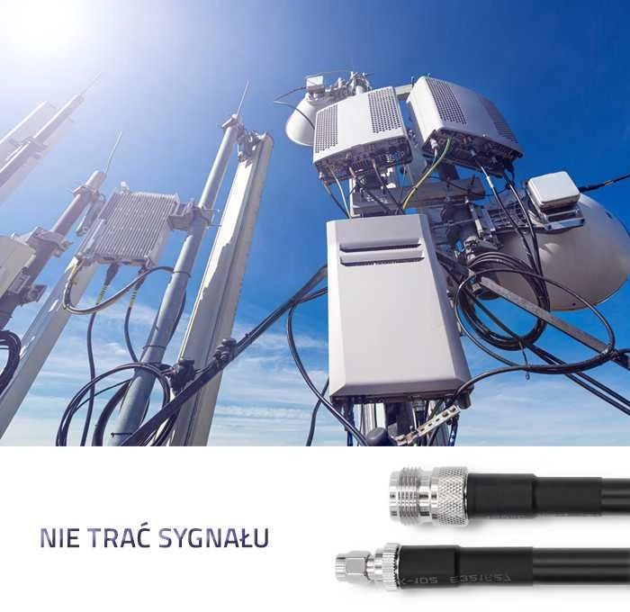 QOLTEC 57027 LMR400 bendraašis kabelis N, RP-SMA kištukas, 3 m