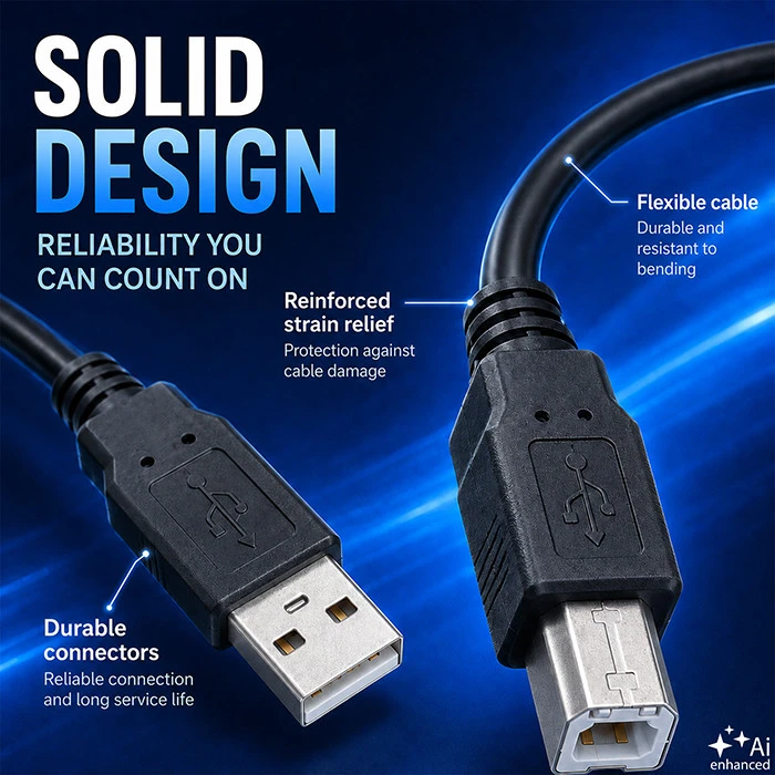 QOLTEC 50394 Qoltec kabelis USB 2.0 A tipo kištukas USB B kištukas 0,5 m