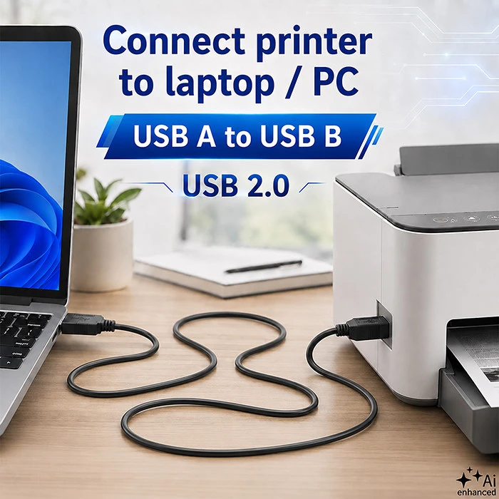 QOLTEC 50392 Qoltec kabelis USB 2.0 tipo A kištukas USB B kištukas 5 m