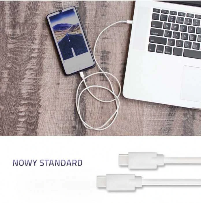 QOLTEC 52346 USB 2.0 kabelis C tipo kištukas USB 2.0 C tipo kištukas 2m Baltas