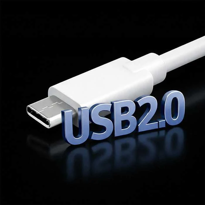 QOLTEC 52346 USB 2.0 kabelis C tipo kištukas USB 2.0 C tipo kištukas 2m Baltas