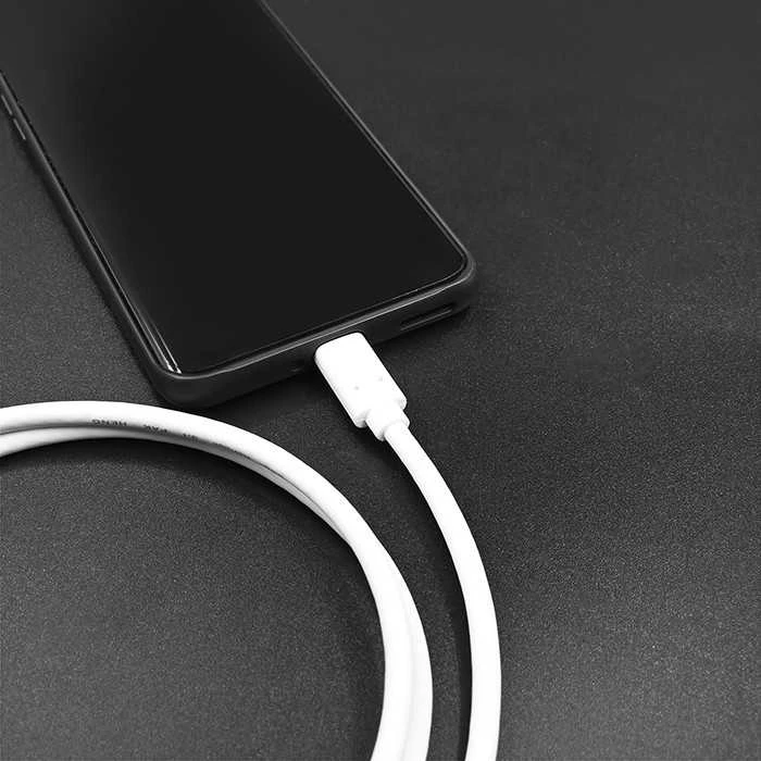 QOLTEC 50508 Kabelis USB 3.1 tipo C kištukas USB 3.1 tipo C kištukas 1m Baltas