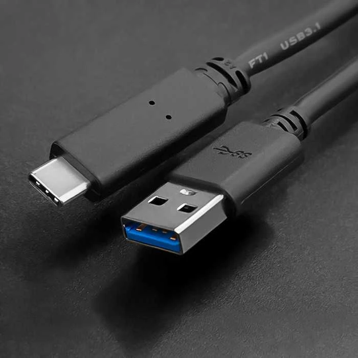 QOLTEC 50363 USB 3.1 type C male cable USB 3.0 A male 1.8m Juodas
