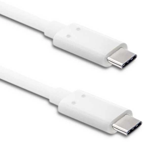 QOLTEC 50508 Kabelis USB 3.1 tipo C kištukas USB 3.1 tipo C kištukas 1m Baltas