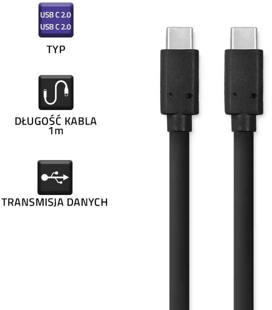 Kabelis Qoltec 50501 USB 3.1 typC / USB