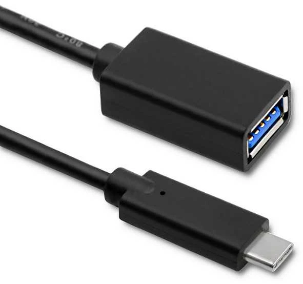 „Qoltec“ USB 3.1 C tipo vir. – USB 3.0 A tipo judesio kabelis, 0,25 m