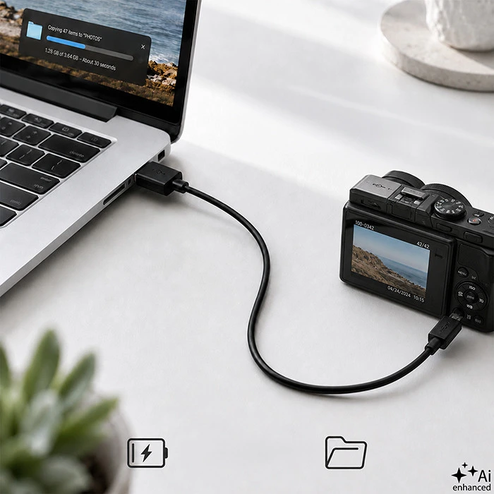 Qoltec USB A vyr. – micro USB B vyr. kabelis 1 m